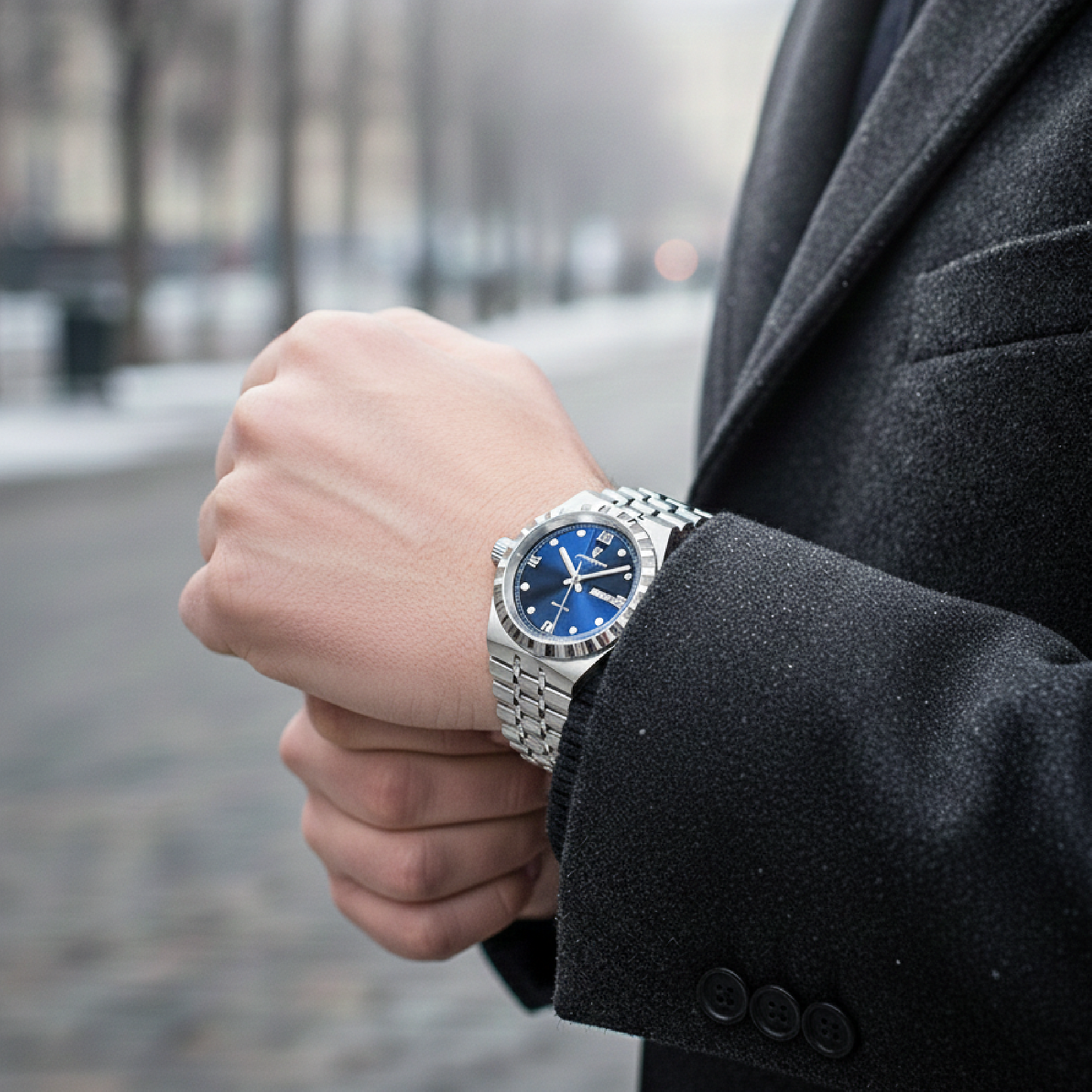 RELOJ DE LUJO SILVER BLUE