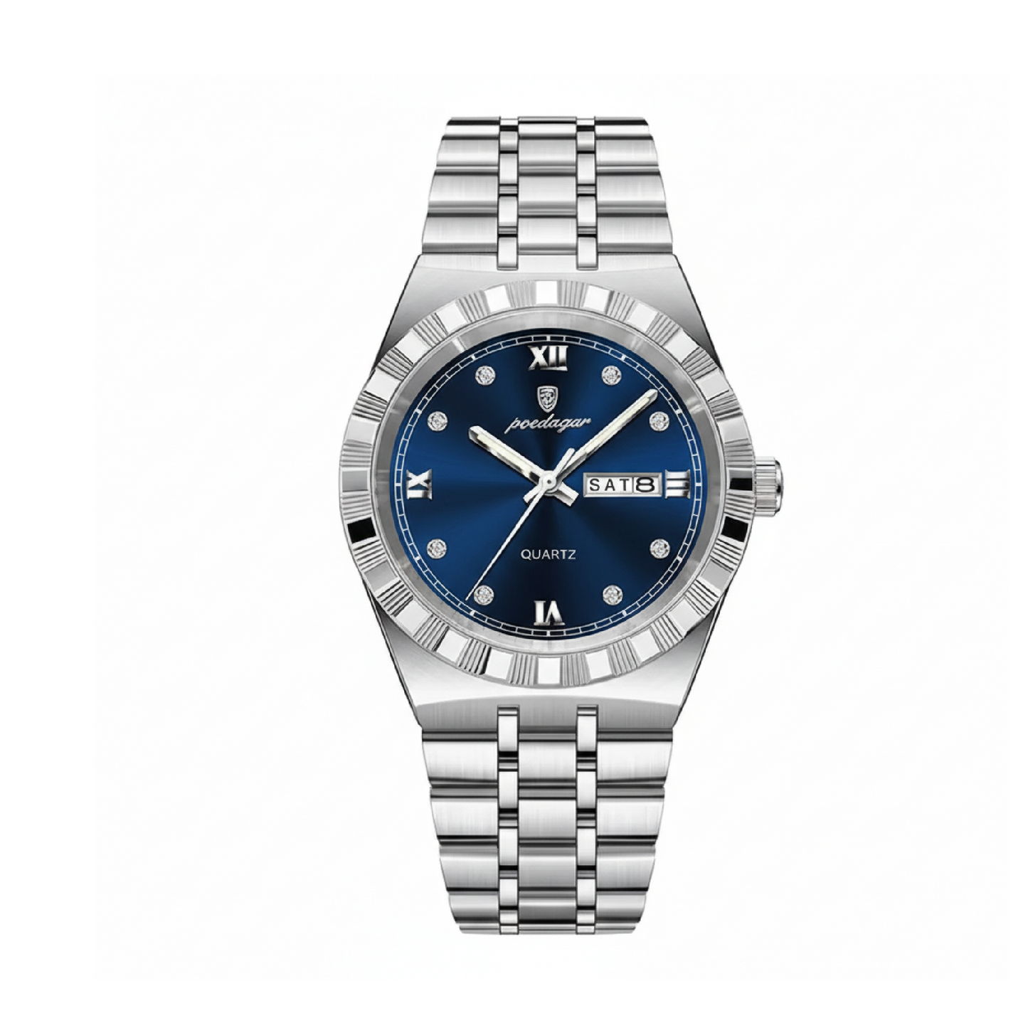 RELOJ DE LUJO SILVER BLUE